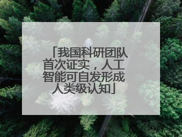 我国科研团队首次证实，人工智能可自发形成人类级认知