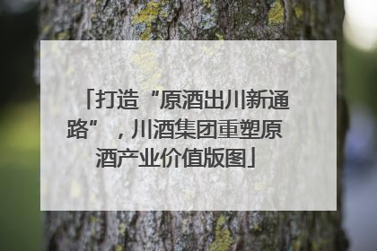 打造“原酒出川新通路”，川酒集团重塑原酒产业价值版图