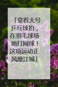 拿着大号乒乓球拍，在羽毛球场地打网球！这项运动正风靡江城