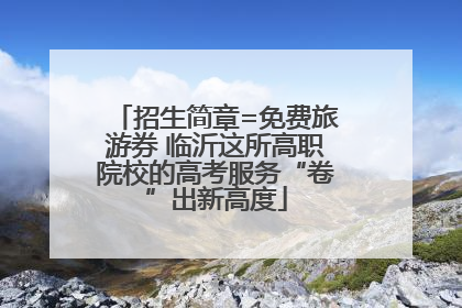 招生简章=免费旅游券 临沂这所高职院校的高考服务“卷”出新高度