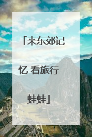 来东郊记忆 看旅行蛙蛙