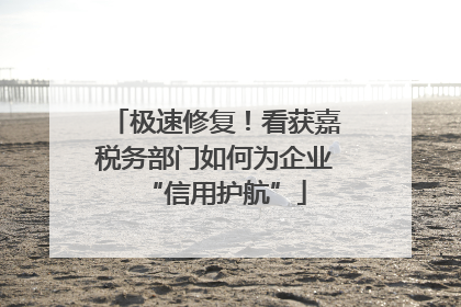 极速修复！看获嘉税务部门如何为企业“信用护航”