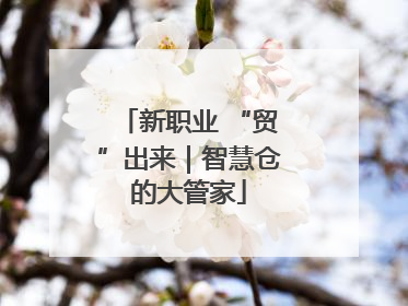 新职业 “贸”出来｜智慧仓的大管家