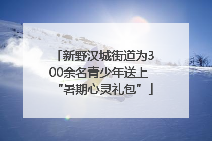 新野汉城街道为300余名青少年送上“暑期心灵礼包”