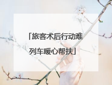旅客术后行动难 列车暖心帮扶