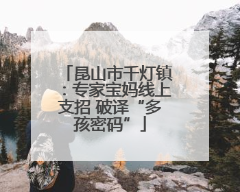 昆山市千灯镇：专家宝妈线上支招 破译“多孩密码”