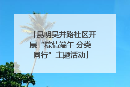 昆明吴井路社区开展“粽情端午 分类同行”主题活动