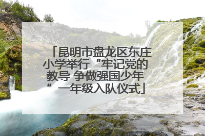 昆明市盘龙区东庄小学举行“牢记党的教导 争做强国少年”一年级入队仪式