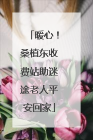 暖心！桑植东收费站助迷途老人平安回家