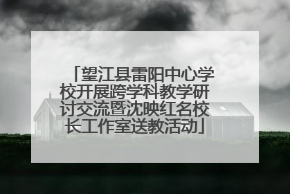 望江县雷阳中心学校开展跨学科教学研讨交流暨沈映红名校长工作室送教活动