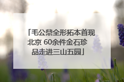 毛公鼎全形拓本首现北京 60余件金石珍品走进三山五园