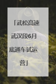 武松高速武汉段6月底通车试运营