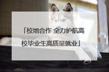 校地合作 全力护航高校毕业生高质量就业