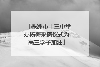 株洲市十三中举办杨梅采摘仪式为高三学子加油