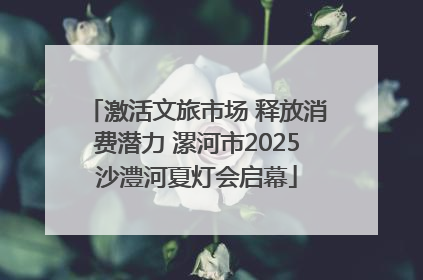 激活文旅市场 释放消费潜力 漯河市2025沙澧河夏灯会启幕