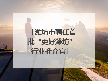 潍坊市聘任首批“更好潍坊”行业推介官