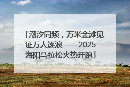 潮汐同频，万米金滩见证万人逐浪——2025海阳马拉松火热开跑