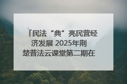 民法“典”亮民营经济发展 2025年荆楚普法云课堂第二期在武汉客厅开讲
