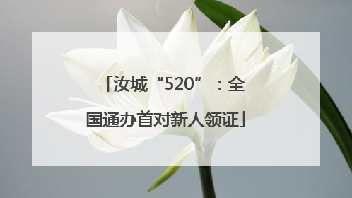 汝城“520”：全国通办首对新人领证