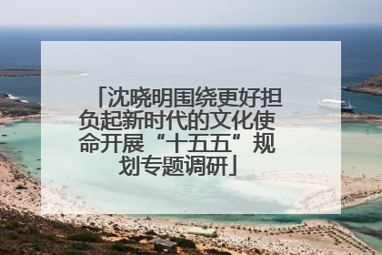 沈晓明围绕更好担负起新时代的文化使命开展“十五五”规划专题调研