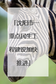 沈阳市一重点民生工程建设加快推进
