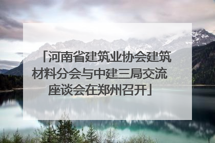 河南省建筑业协会建筑材料分会与中建三局交流座谈会在郑州召开