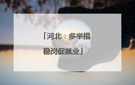 河北：多举措稳岗促就业