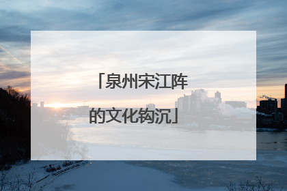 泉州宋江阵的文化钩沉