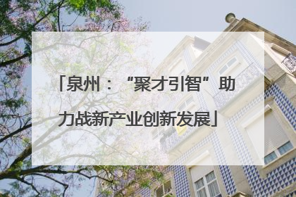 泉州：“聚才引智”助力战新产业创新发展