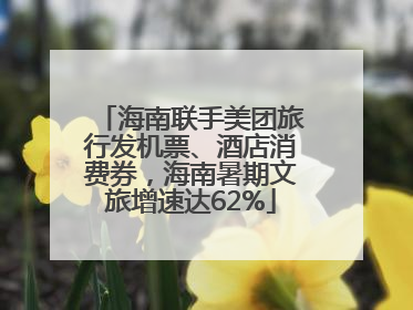 海南联手美团旅行发机票、酒店消费券，海南暑期文旅增速达62%