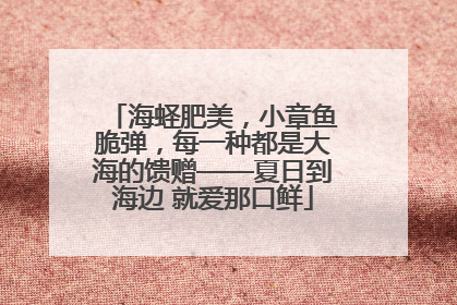 海蛏肥美，小章鱼脆弹，每一种都是大海的馈赠——夏日到海边 就爱那口鲜