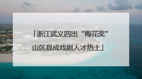 浙江武义四出“梅花奖” 山区县成戏剧人才热土