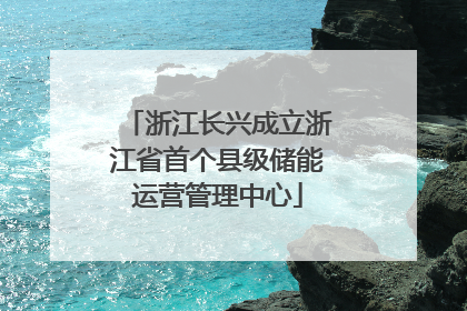浙江长兴成立浙江省首个县级储能运营管理中心
