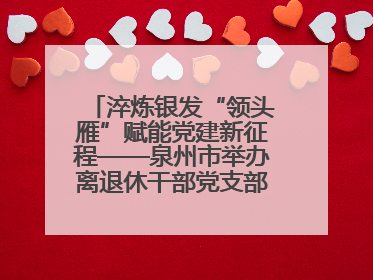 淬炼银发“领头雁”赋能党建新征程——泉州市举办离退休干部党支部书记能力建设专题培训