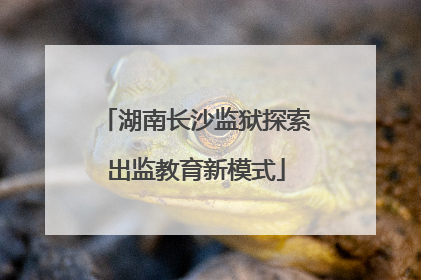 湖南长沙监狱探索出监教育新模式