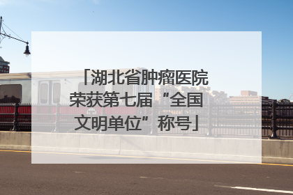 湖北省肿瘤医院荣获第七届“全国文明单位”称号