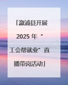 溆浦县开展 2025 年“工会帮就业”直播带岗活动