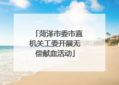 菏泽市委市直机关工委开展无偿献血活动