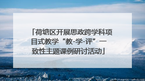 荷塘区开展思政跨学科项目式教学“教-学-评”一致性主题课例研讨活动