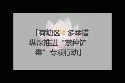 荷塘区：多举措纵深推进“禁种铲毒”专项行动