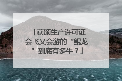 获颁生产许可证 会飞又会游的“鲲龙”到底有多牛？