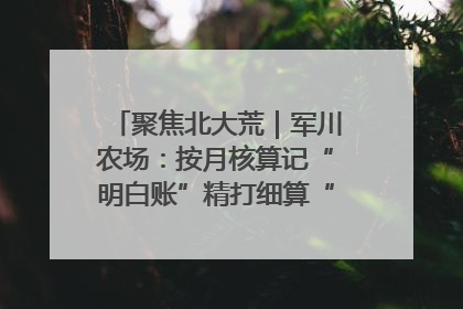 聚焦北大荒｜军川农场：按月核算记“明白账”精打细算“过紧日子”