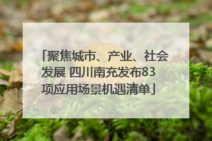 聚焦城市、产业、社会发展 四川南充发布83项应用场景机遇清单