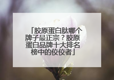 胶原蛋白肽哪个牌子最正宗？胶原蛋白品牌十大排名榜中的佼佼者