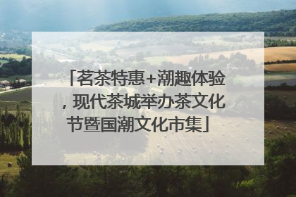 茗茶特惠+潮趣体验，现代茶城举办茶文化节暨国潮文化市集