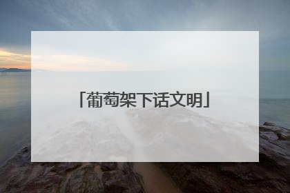 葡萄架下话文明