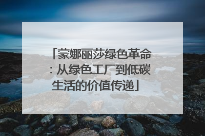 蒙娜丽莎绿色革命：从绿色工厂到低碳生活的价值传递
