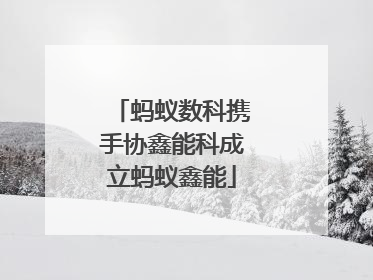 蚂蚁数科携手协鑫能科成立蚂蚁鑫能