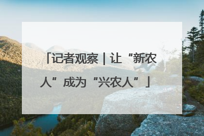 记者观察｜让“新农人”成为“兴农人”