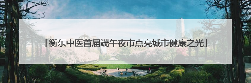 衡东中医首届端午夜市点亮城市健康之光
